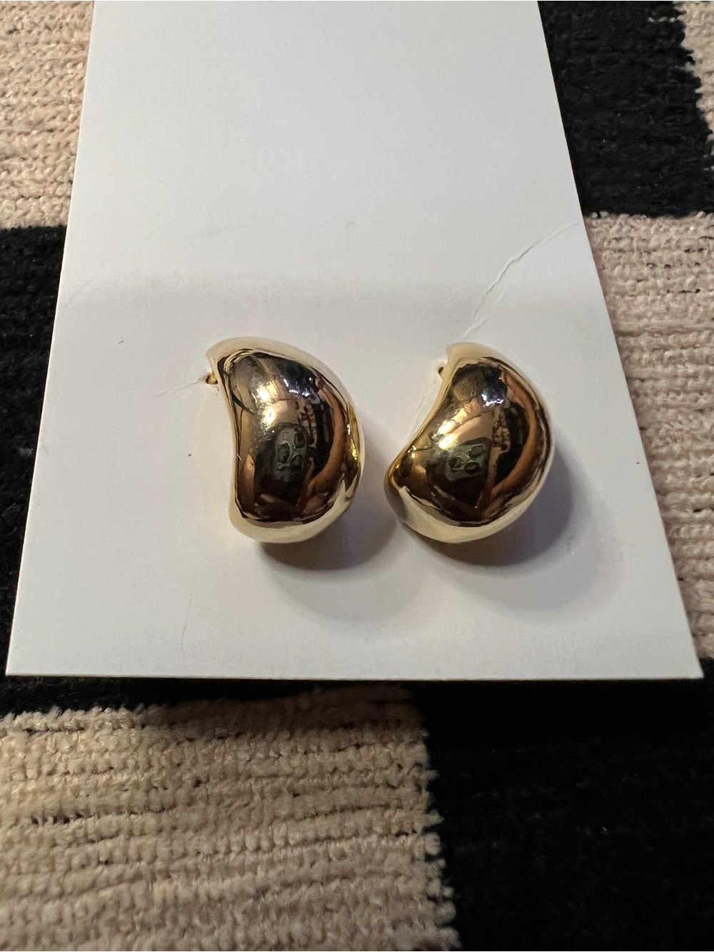 Gold-Tone Chunky Dome Earrings | Vintage-Inspired Statement Jewelry